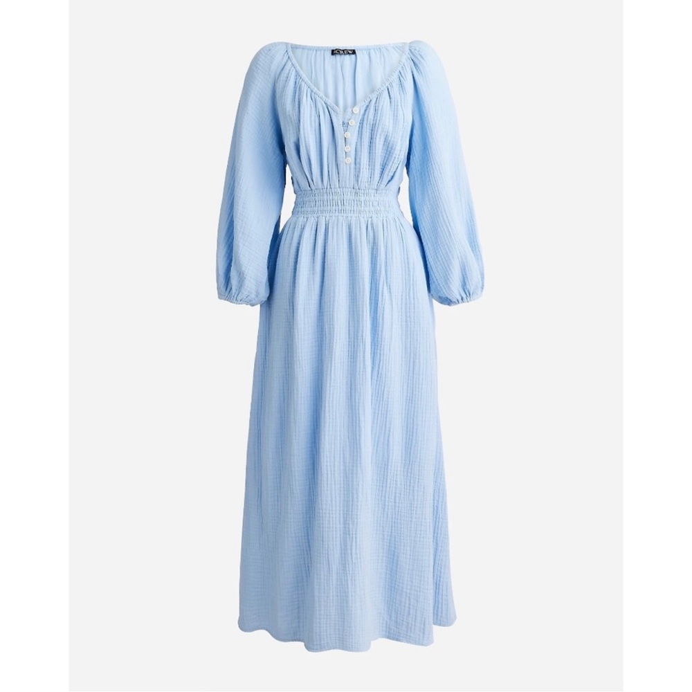 J. Crew V-neck midi dress in soft gauze NEW WITH TAGS
